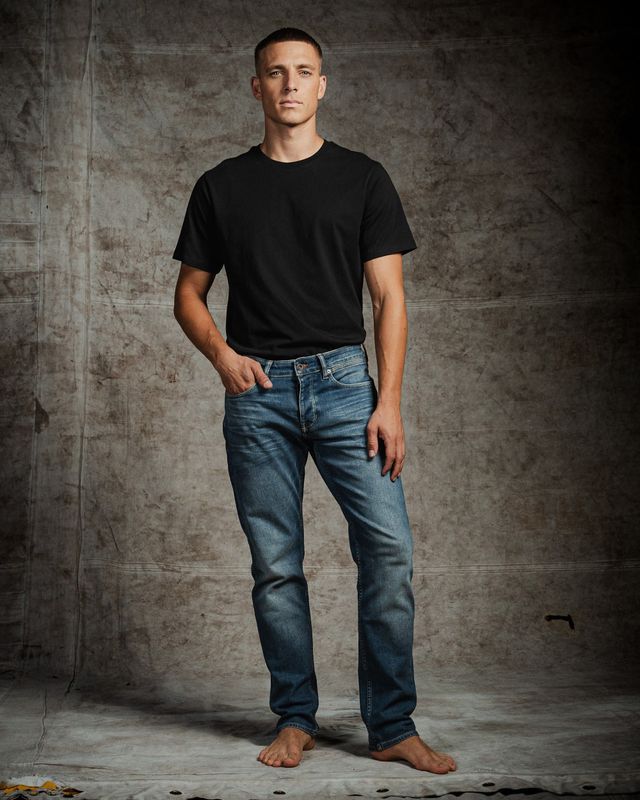 Kuyichi - Jim Regular Slim Aged Indigo - Duurzame Regular Jeans - Aged Indigo - Maat 28 / 32 - 99% Regenerative cotton, 1% Elastane