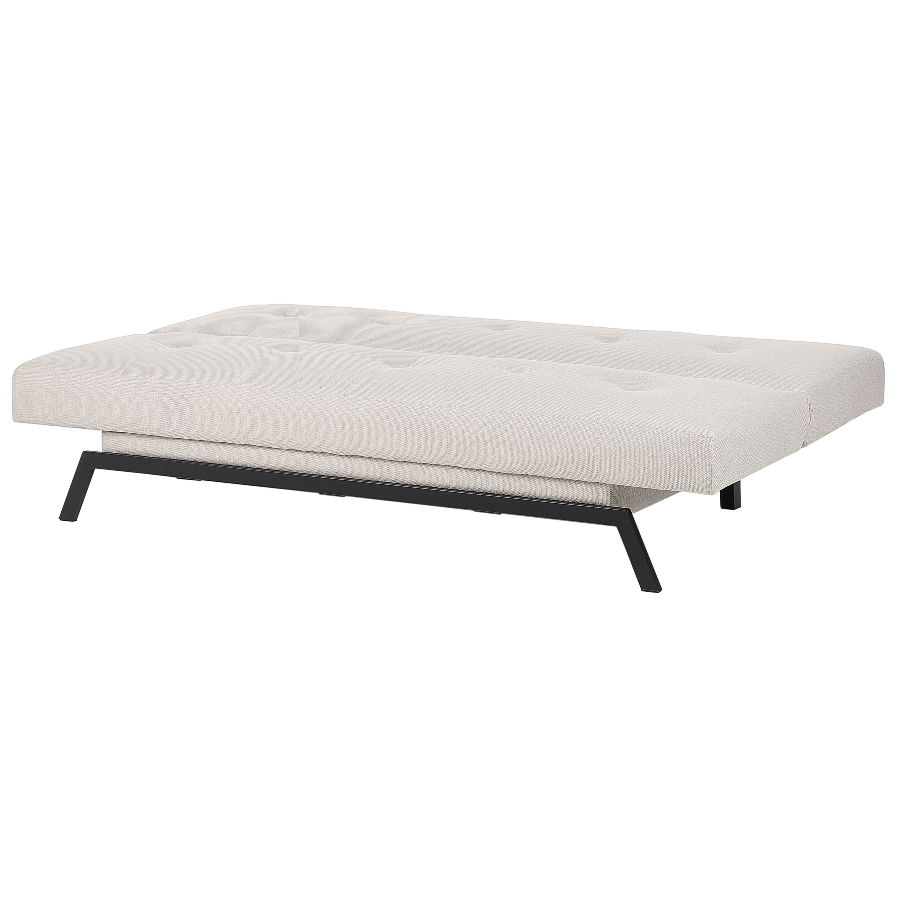 Beliani - LEEDS  - Slaapbank 3-zits - Gebroken wit - Polyester