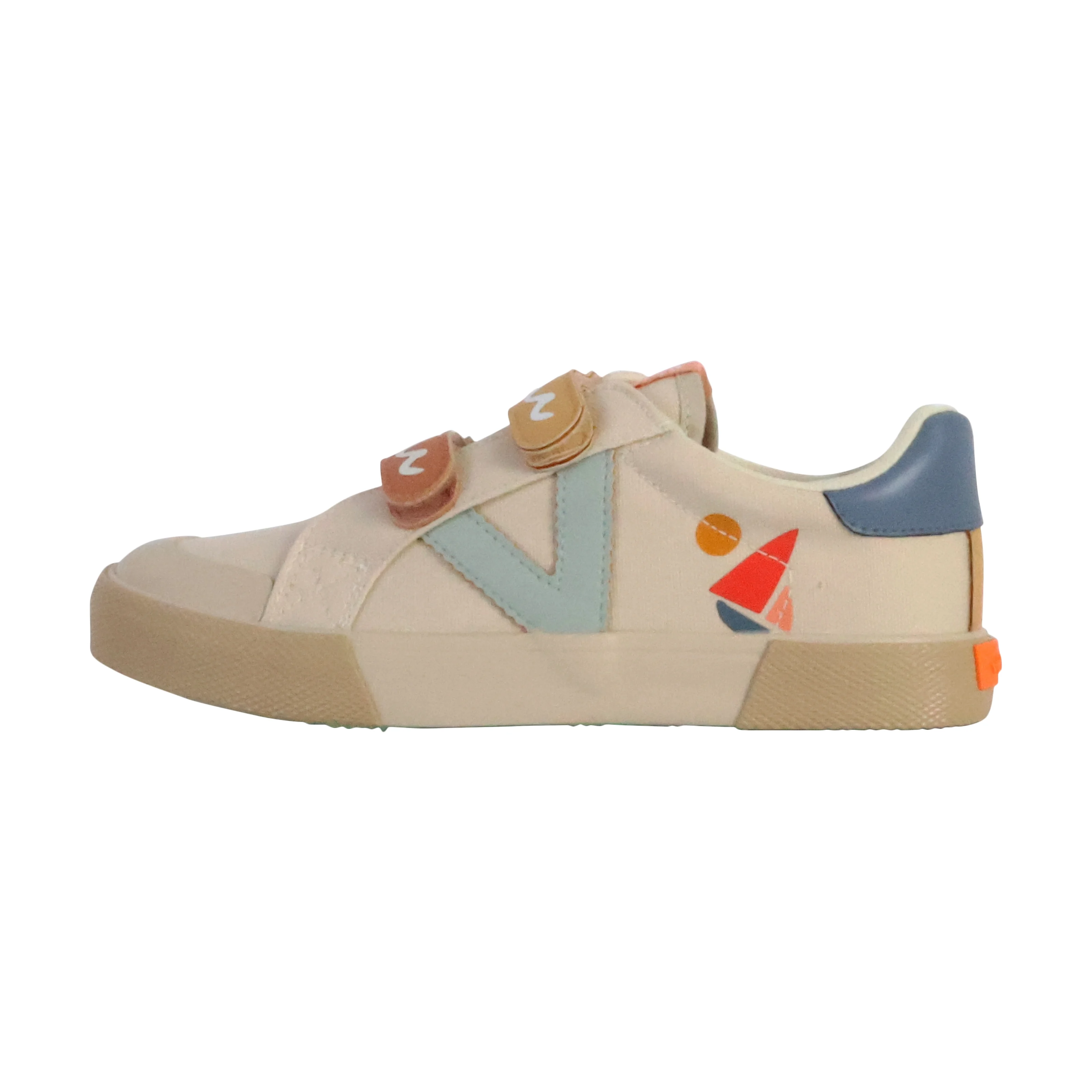 Basket basse à scratch enfant | Beige