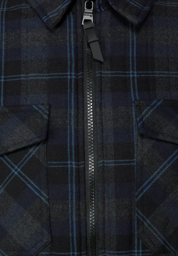Overshirt mit Zippverschluss - graphite grey melange