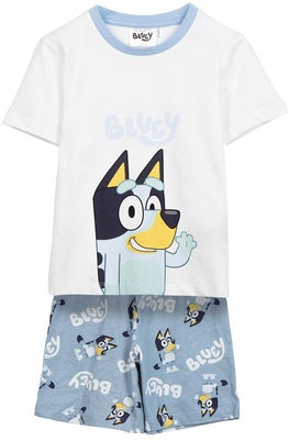 Bluey Pysjamas, Hvit/Blå