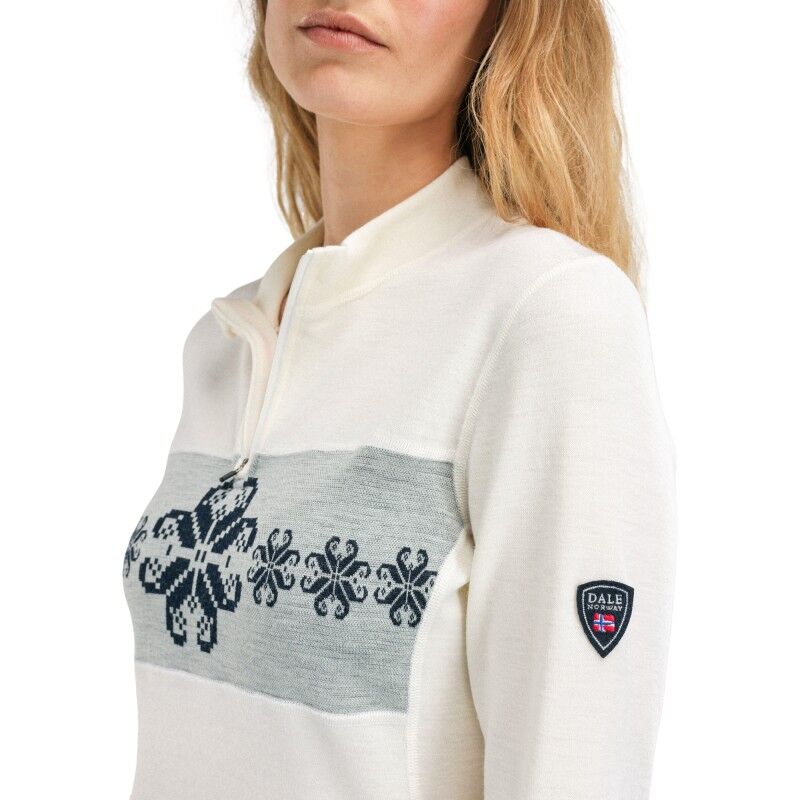 Falkeberg Baselayer Half zip - Pull en laine mérinos femme