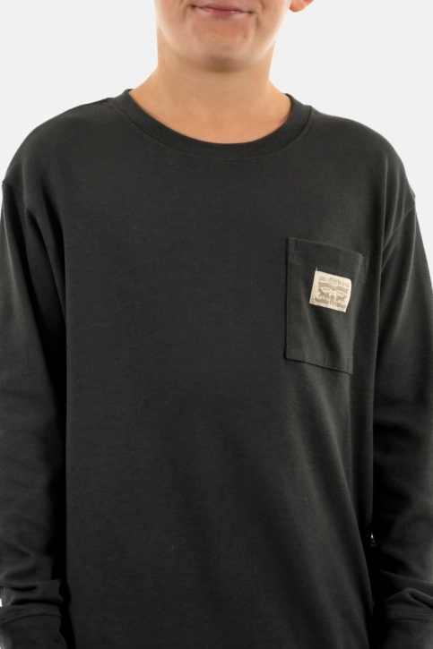 Tee shirts manches longues levi's® organic patch pocket g4o pirate black