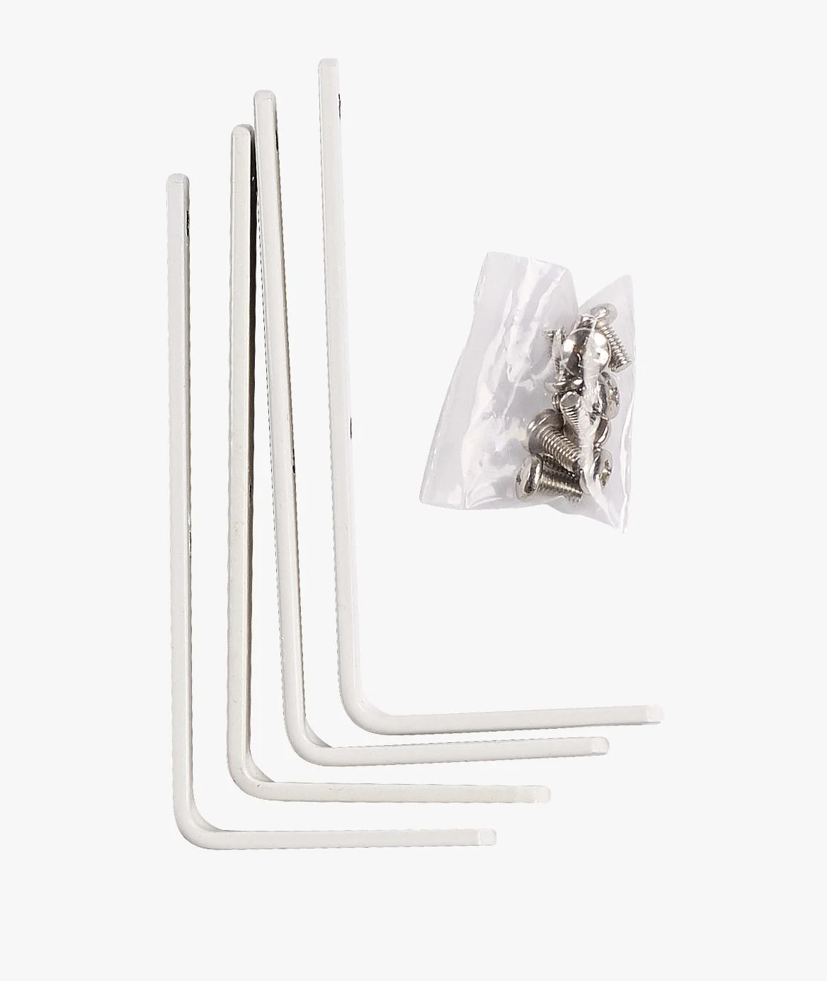 Veggvinkel 4 stk hvit - 5 cm