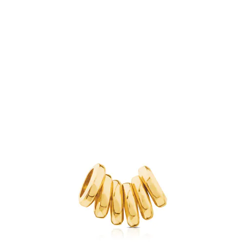 Conjunto de anéis com banho de ouro 18k sobre prata Hold