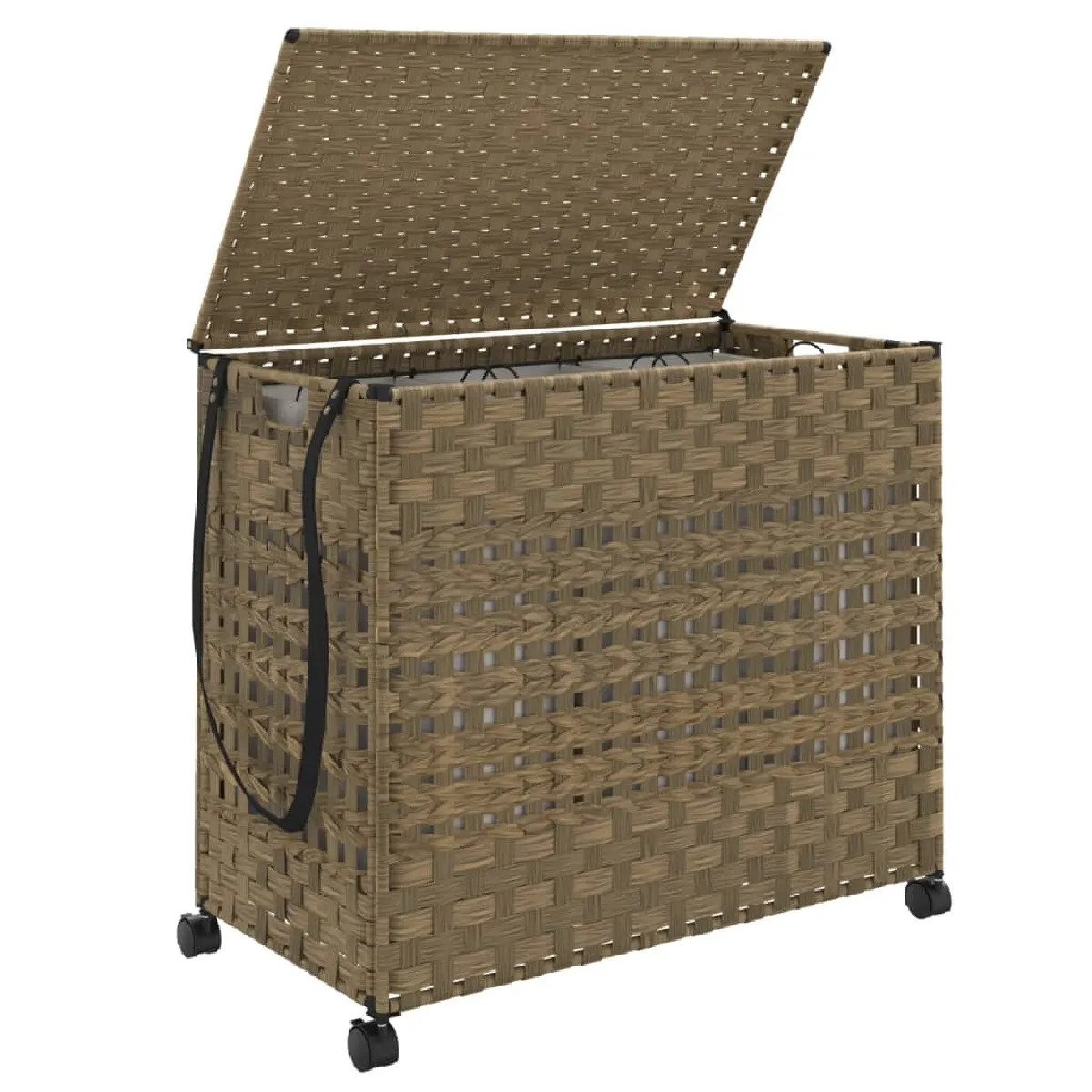 VidaXL Panier à linge avec roulettes - Résine
