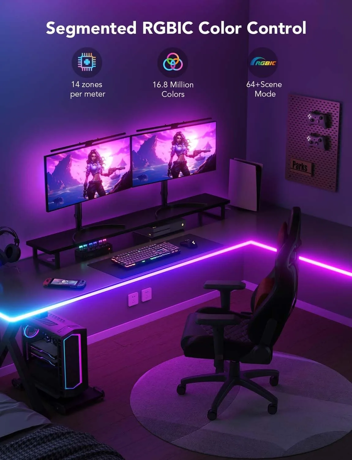 Govee RGBIC LED Neon Rope Lights for Desks Bande lumineuse LED