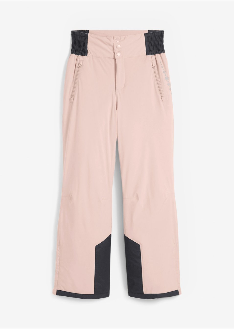 Pantalon de ski thermo fonctionnel coupe haute avec taille confortable, étanche, Straight