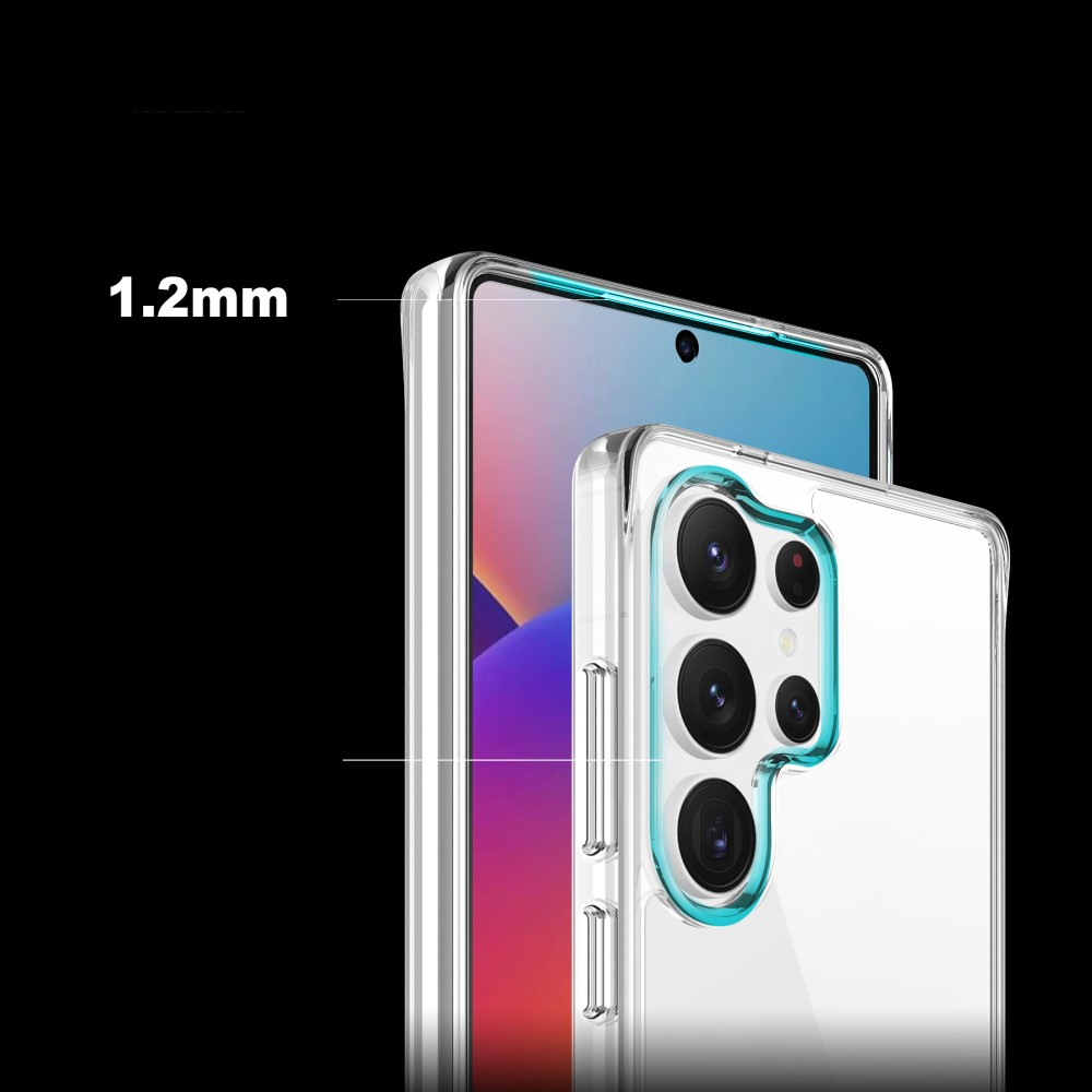 Samsung Galaxy S25 Ultra Hybrid Hardcase Hülle TPU Bumper   Kunststoff Rückseite - Transparent