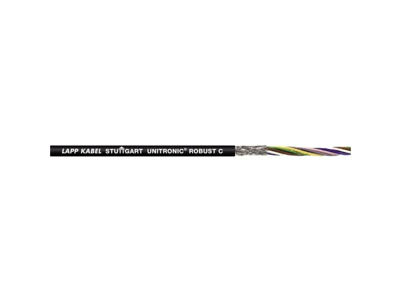 LAPP 1032067/100 Busledning UNITRONIC® ROBUST C 7 x 0.25 mm² Sort 100 m