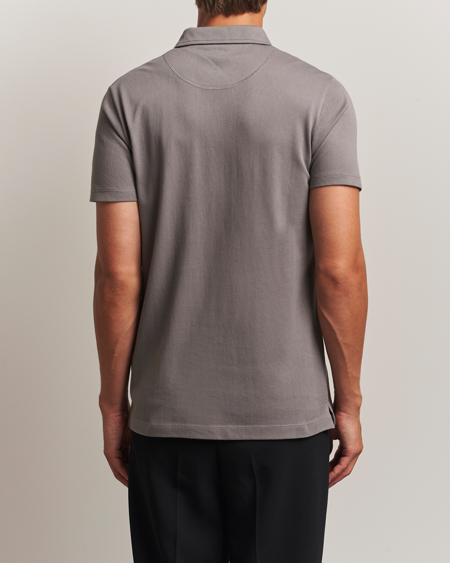 Sunspel Riviera Polo Shirt Iron Grey