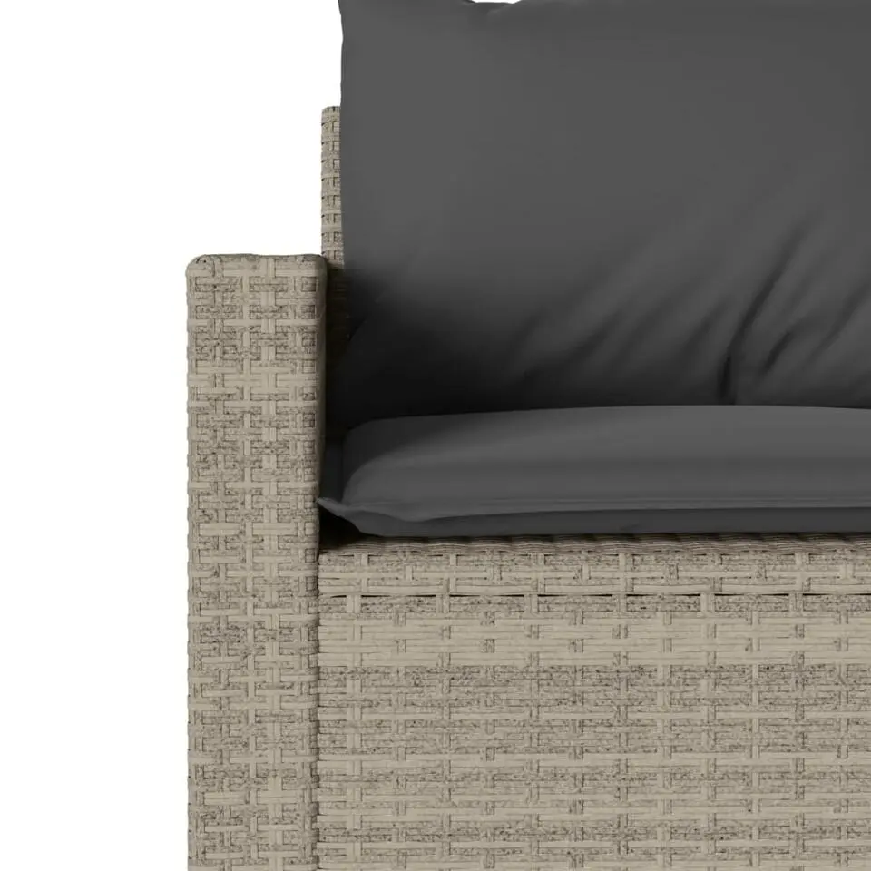 vidaXL - Tuinset - Grijs - Poly rattan