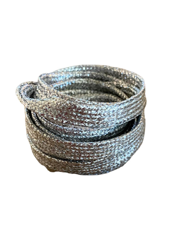 Lacets Pailletés argent - 120 cm
