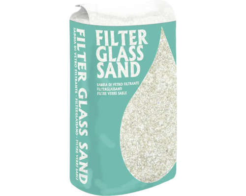 Filterglas filterzand glaszand 0,5 - 1,25 mm 20 kg PE zak