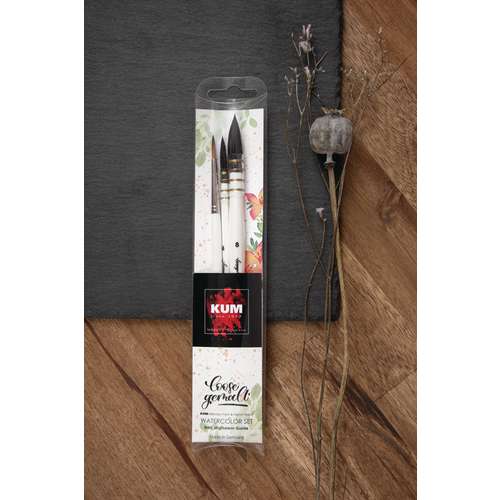 KUM® Loose Painting Aquarellpinsel-Set, 3-teilig