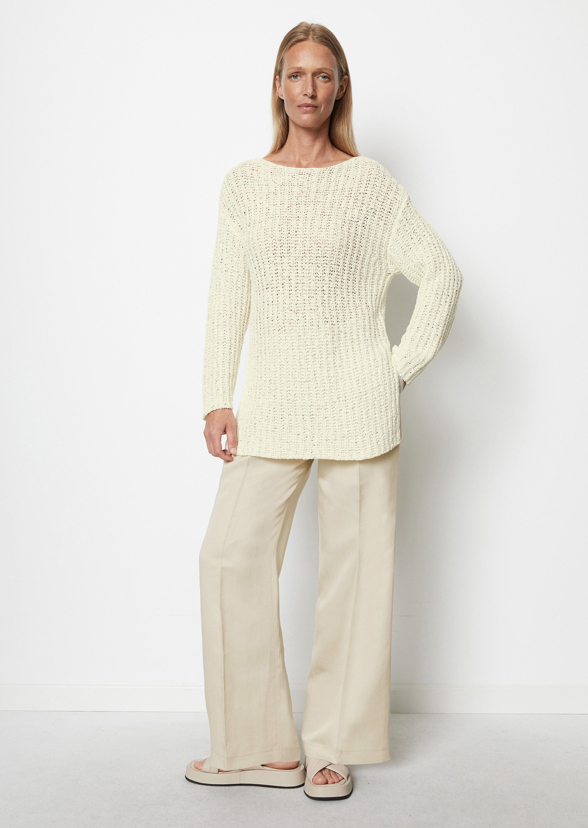 Strickpullover oversizeaus Organic Cotton-Mix