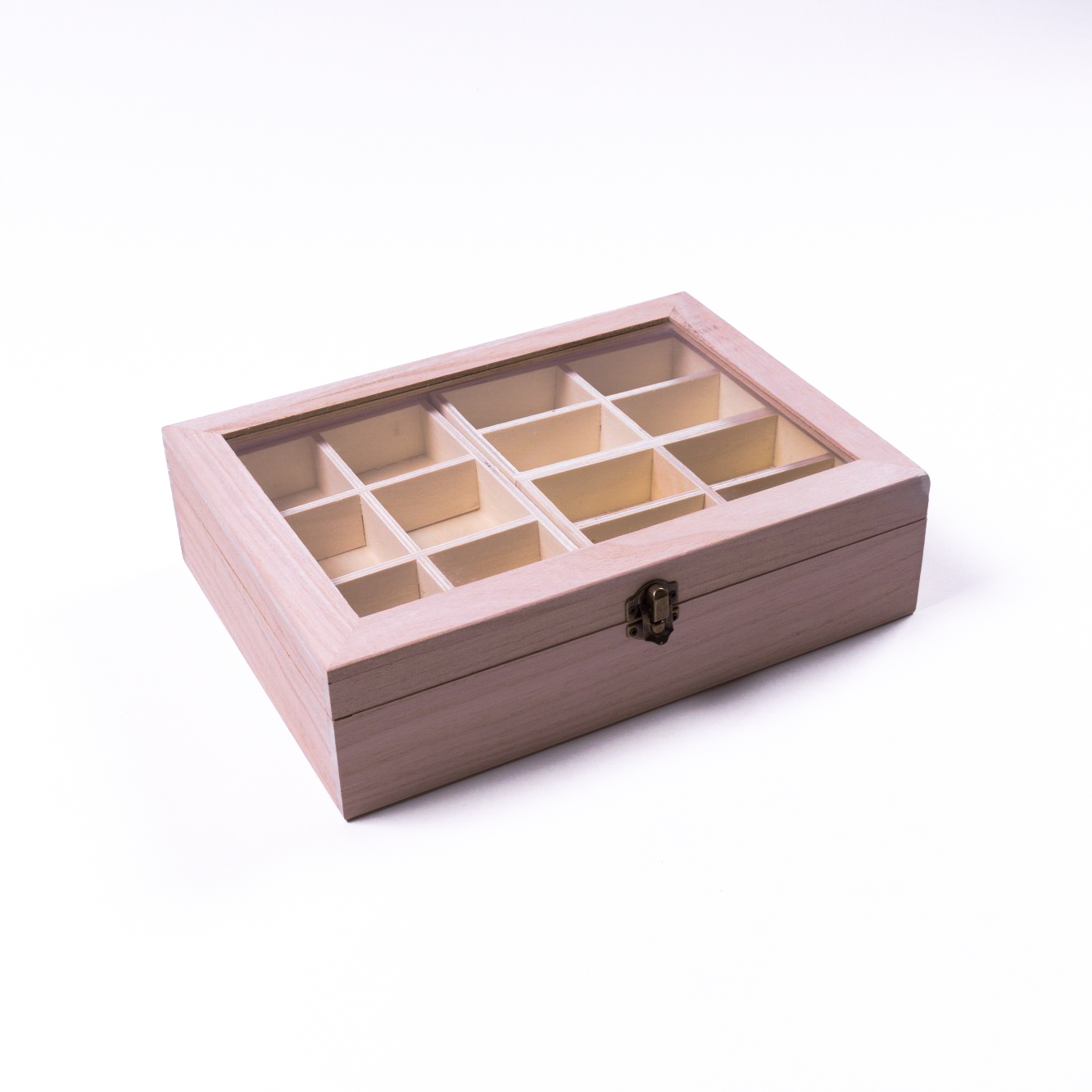 Sortierkasten 'Poitin' mit 24 Sortierboxen, natur, L 21 cm, B 29 cm, H 7 cm von fischer's lagerhaus
