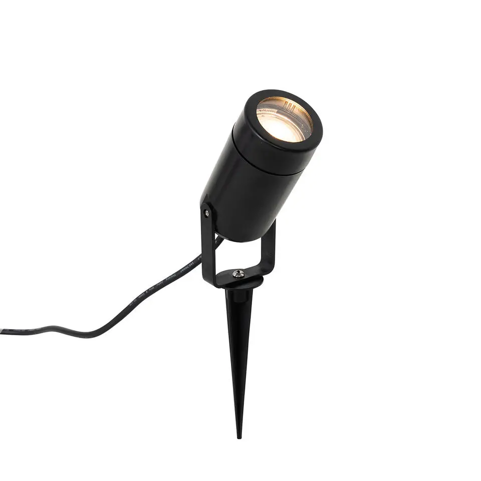 Qazqa tuinspots solo eco zwart gu10
