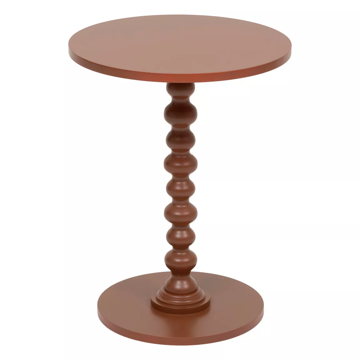 Table à café ronde en bois (H50 cm) Alix Terracotta