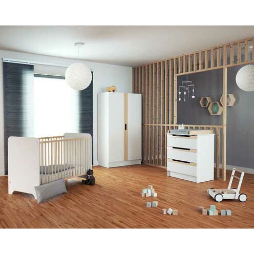 Chambre TRIO CARROUSEL Lit 60x120 Commode Armoire - AT4