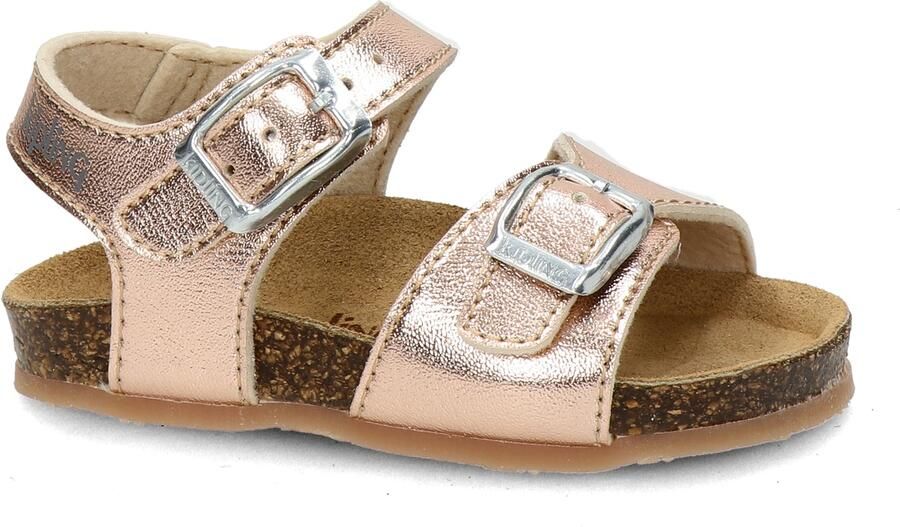 Kipling Easy 4 leren sandalen roségoud