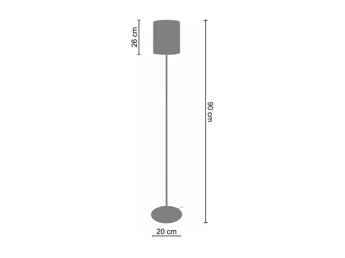Lampadaire enfant métal rouge, 162 cm.
