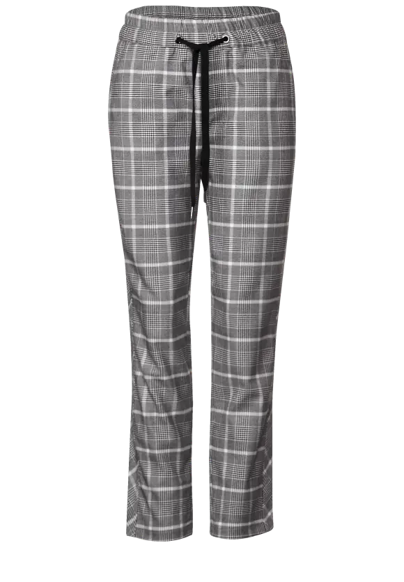 Loose Fit Karohose - pure grey
