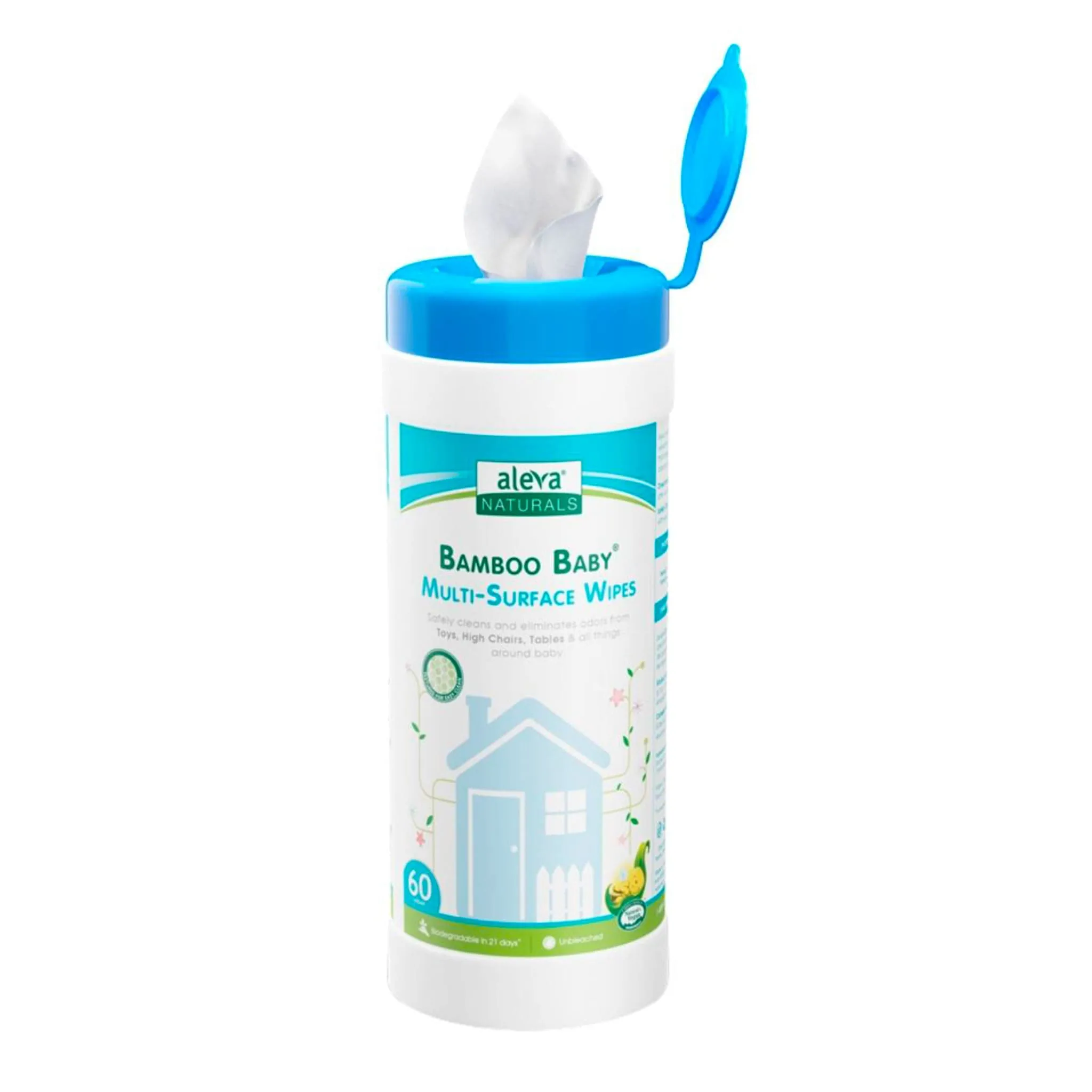 Aleva Naturals Lingettes Multi-Surface Paquet de 60