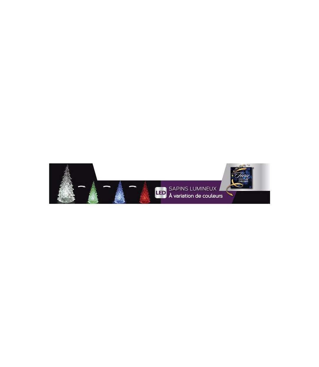 Décoration Lumineuse Sapin 14cm Multicolore