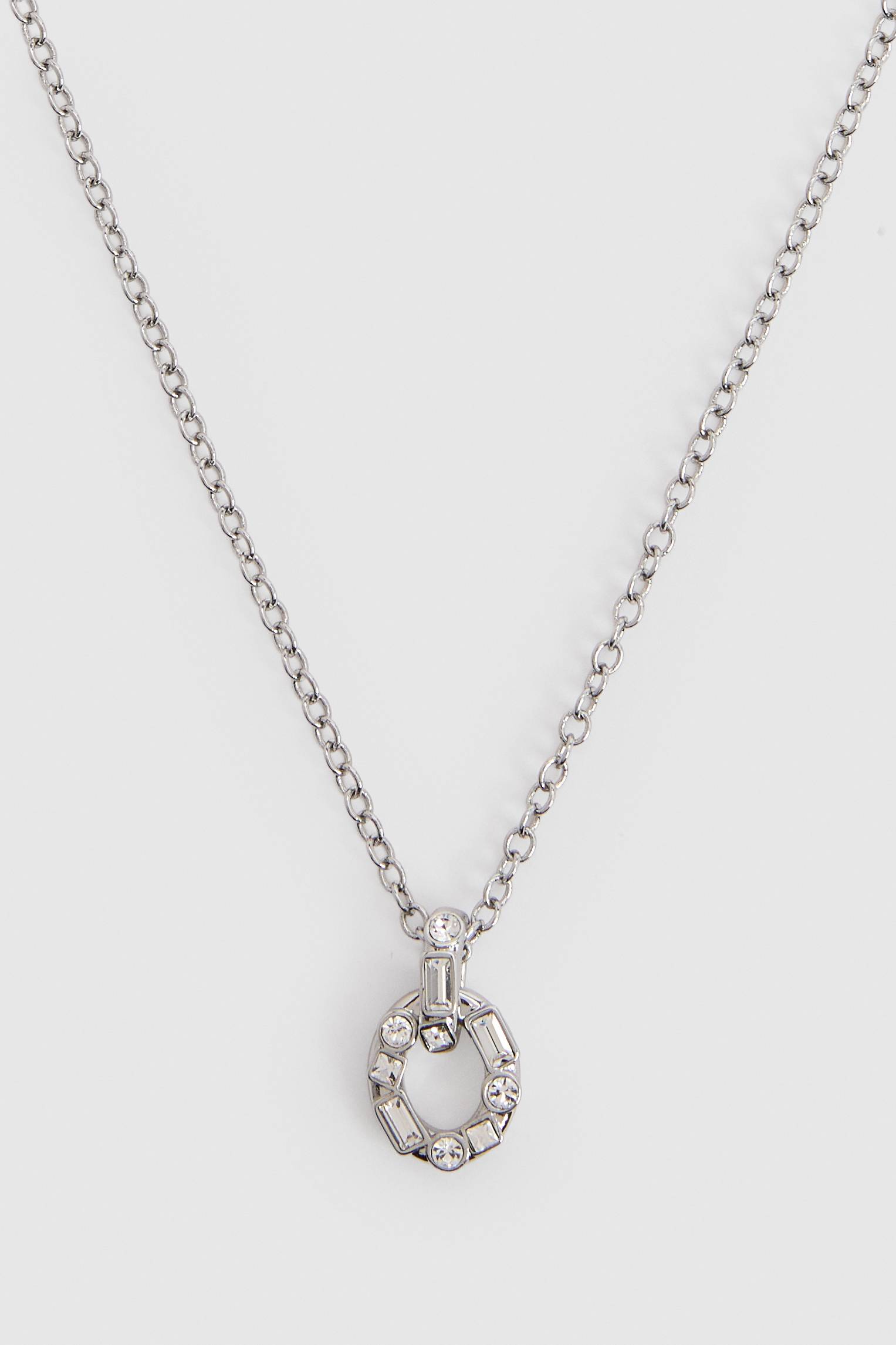 KarenMillen Collier Pendentif Chaîne Maillons Cristaux