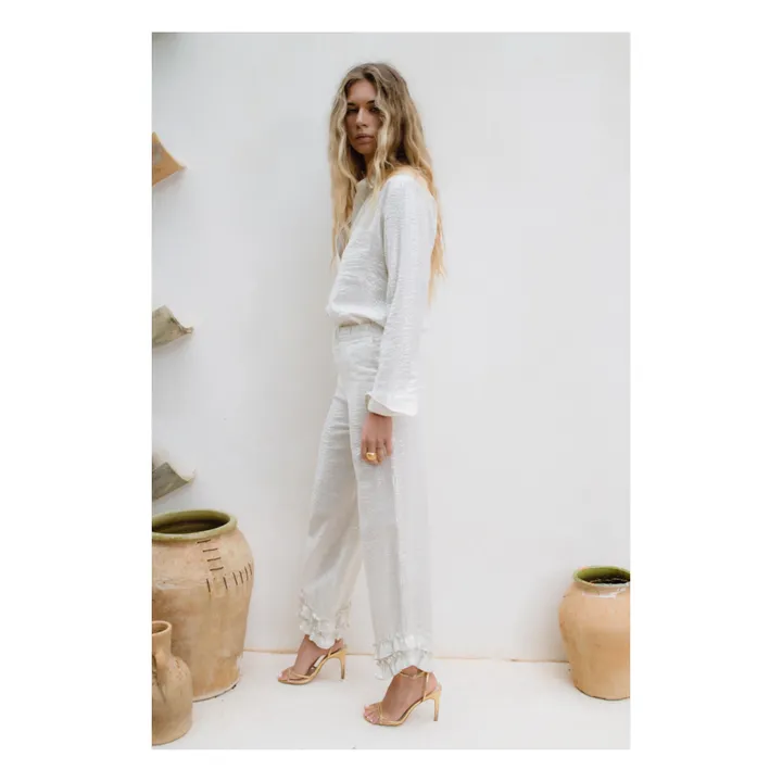 JoSephine Pantalon Mojito Rayures Métallisées | Argenté