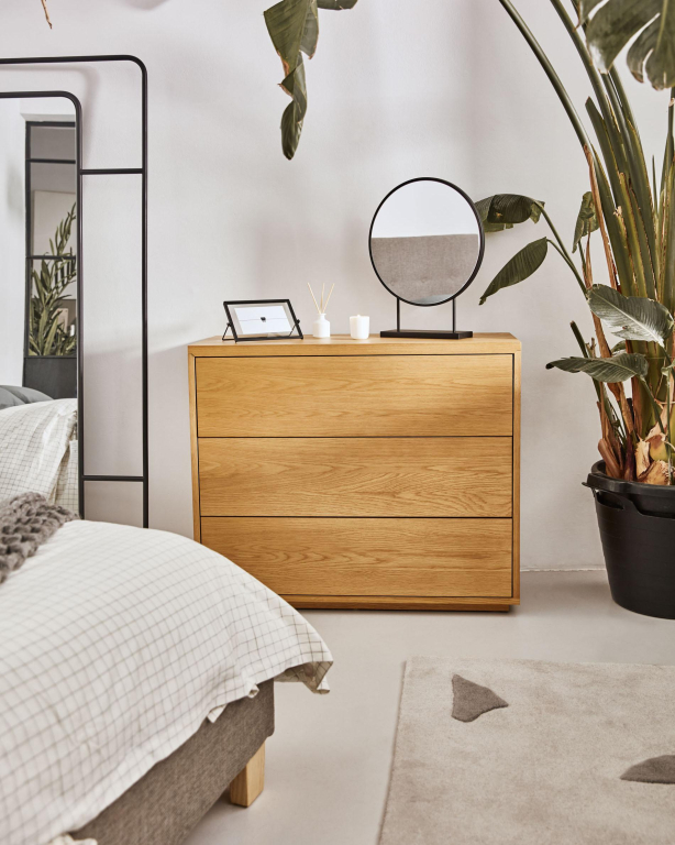 Kave Home Abilen nachtkastje eiken