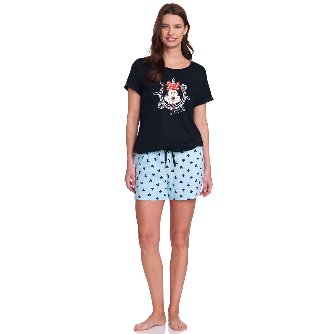 Gina Benotti Minnie Maus Schlafshirt mit Print dunkelblau