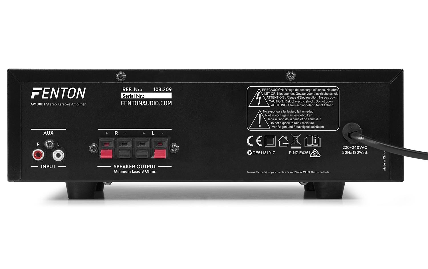 Stereo-Verstärker AV100BTHiFi-Karaoke-Verstärker