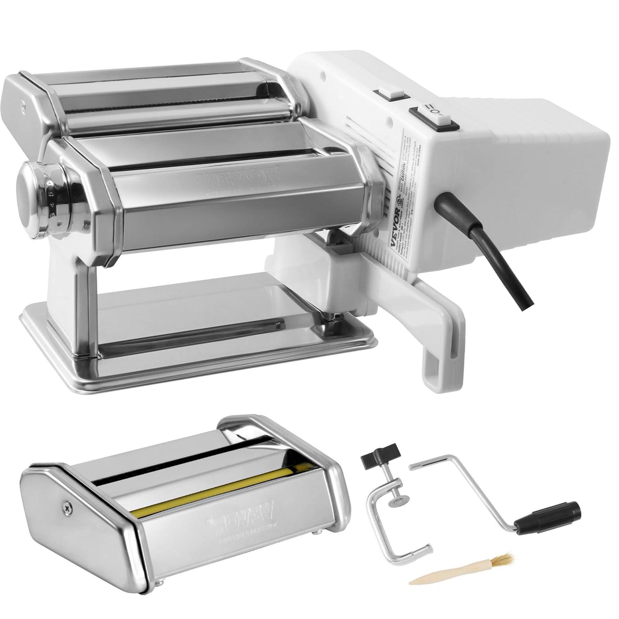 VEVOR Electric Pasta Maker Machine, 9 Adjustable Thickness Settings Noodles Maker, Stainless Steel Noodle Rollers and Cutter