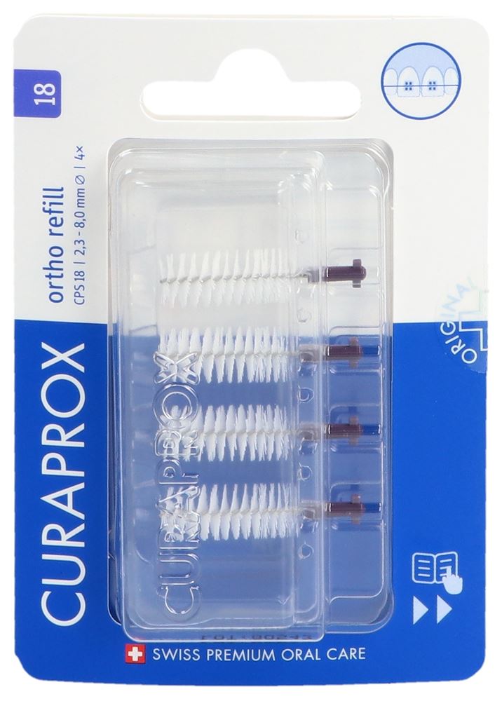 CURAPROX CPS 18 Ortho refill 4x violett Blist 1 Stk