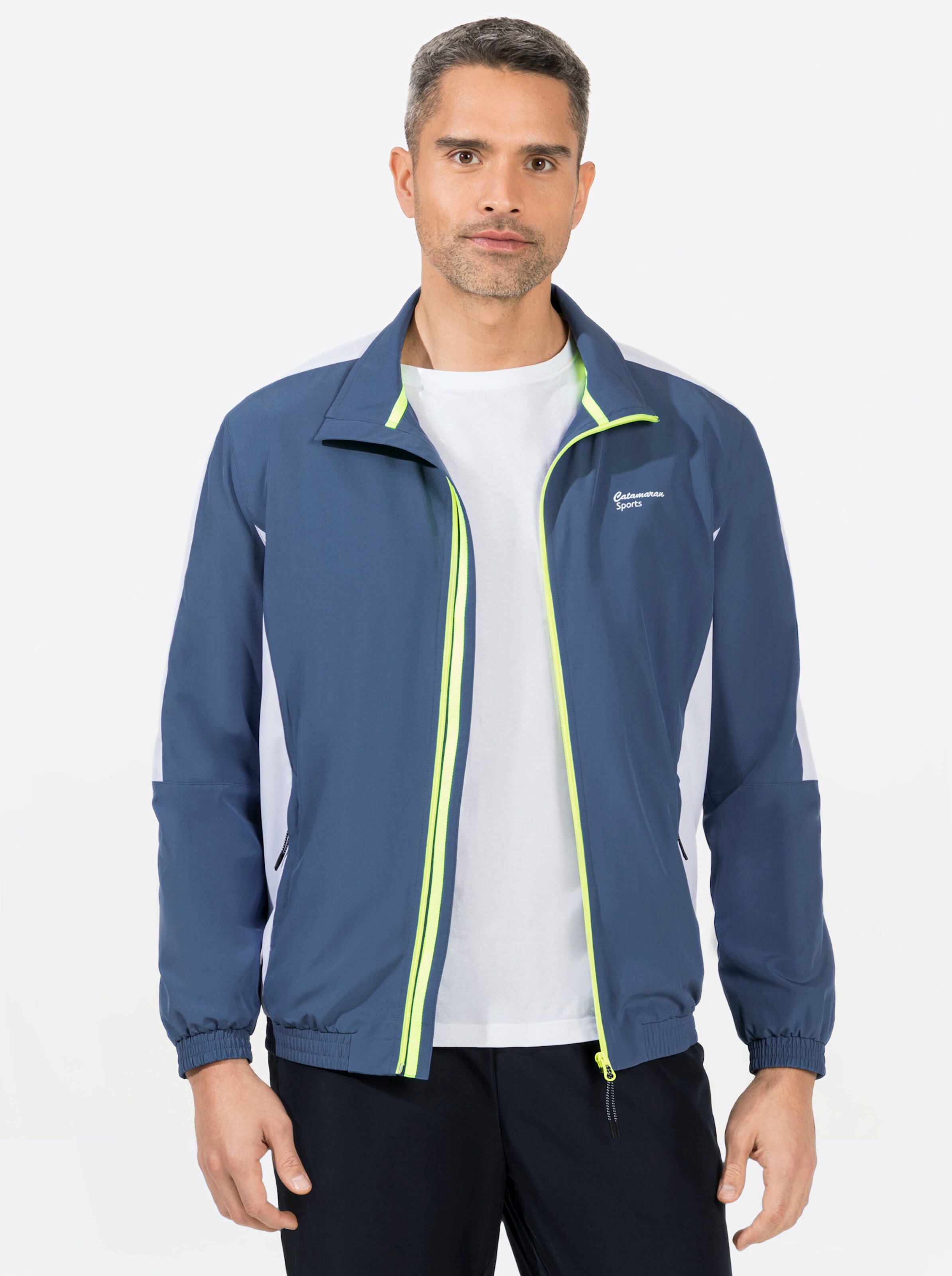 Catamaran Sports Freizeitjacke in jeansblau-weiß