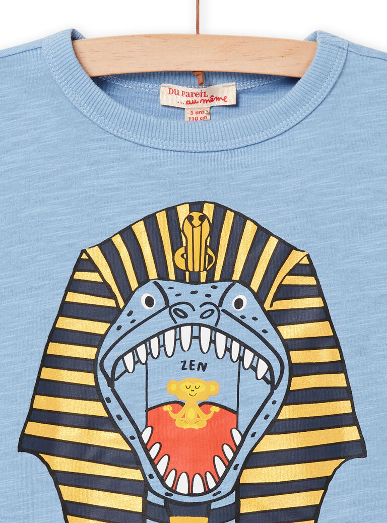 Tee Shirt Manches Courtes Bleu