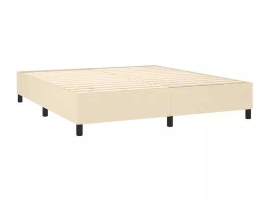 Sommier à lattes de lit Crème 180x200 cm Tissu