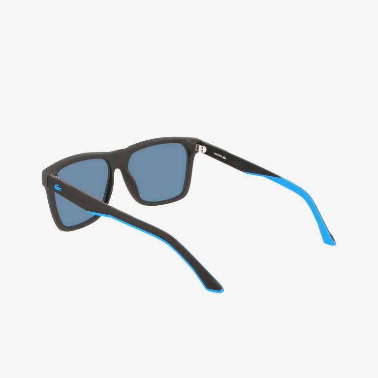 Lunettes de soleil Homme rectangulaires Rubber Croc Lunettes de soleil - Noir - Lacoste - Homme