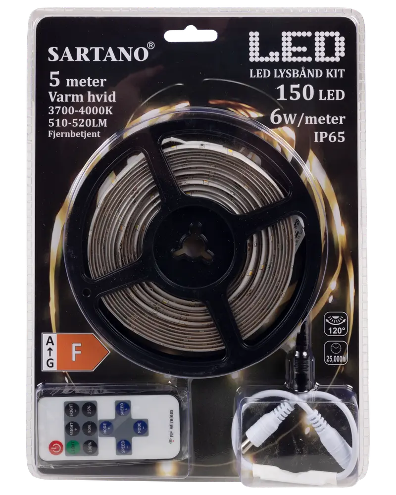 SARTANO Flexstrip med LED og fjernbetjening 5 meter
