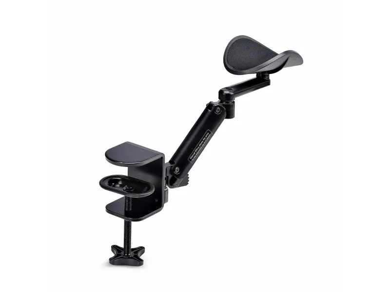 StarTech.com Adjustable Arm Rest For Desk, Clamp-On Install/No Drilling - Monteringssæt (armstøtte) - aluminium, stål, plastik - sort - skrivebordsmonterbar