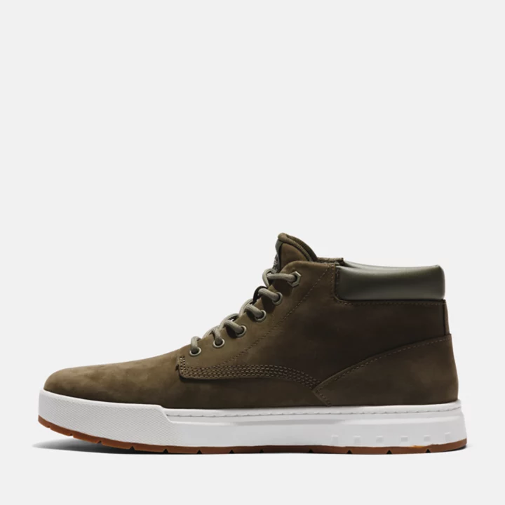 Bota Chukka de couro Maple Grove para homem na cor verde escuro.