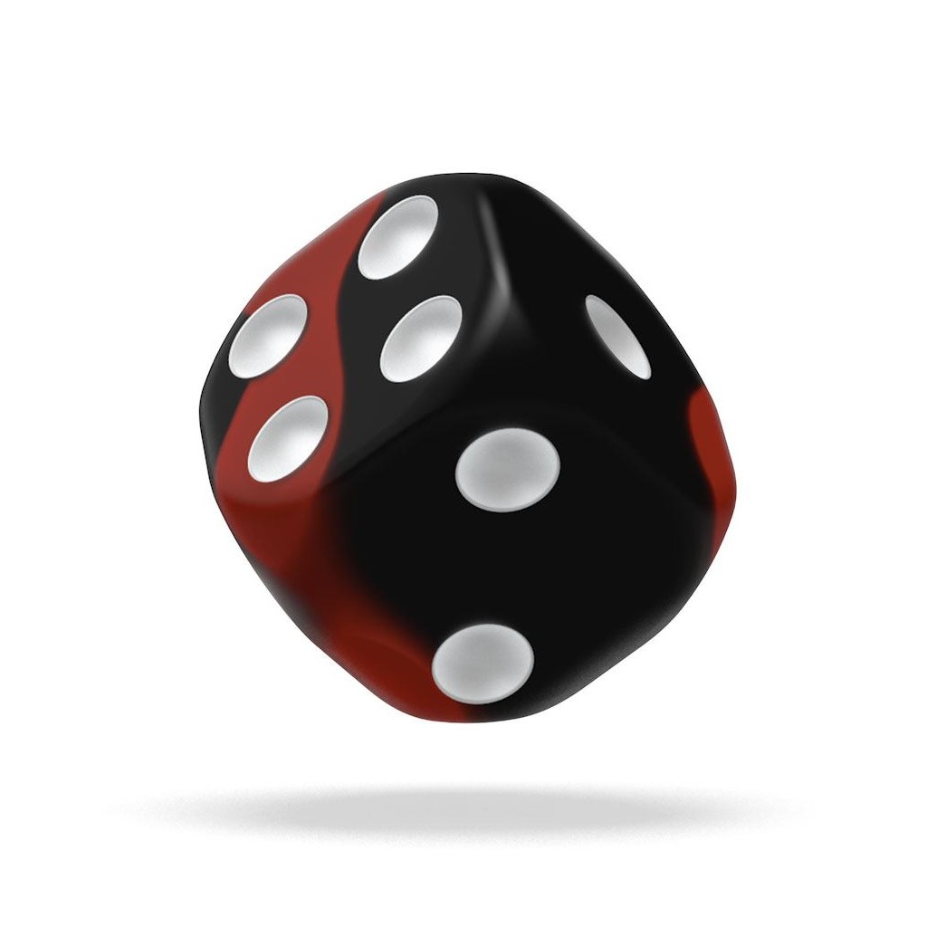 Oakie Doakie Dice dés - D6 12 mm Glow in the Dark (36) Lava