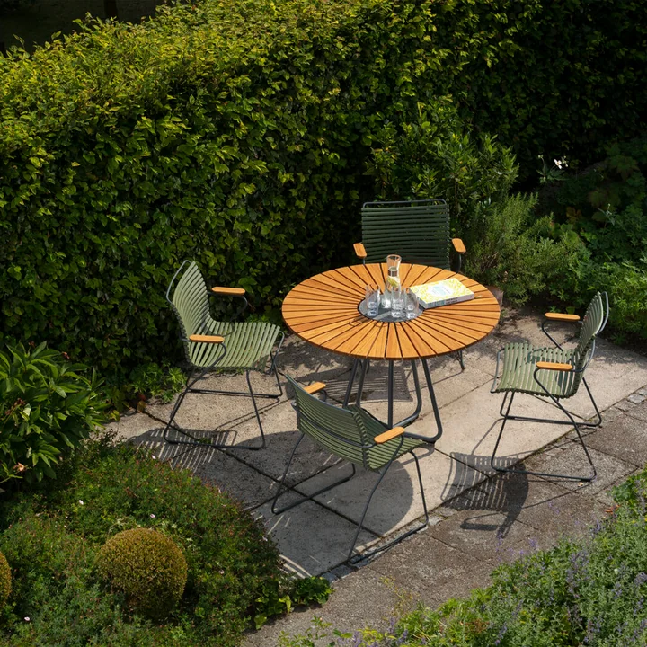 HOUE - CIRCLE Outdoor Tisch Ø 110 cm, Bambus