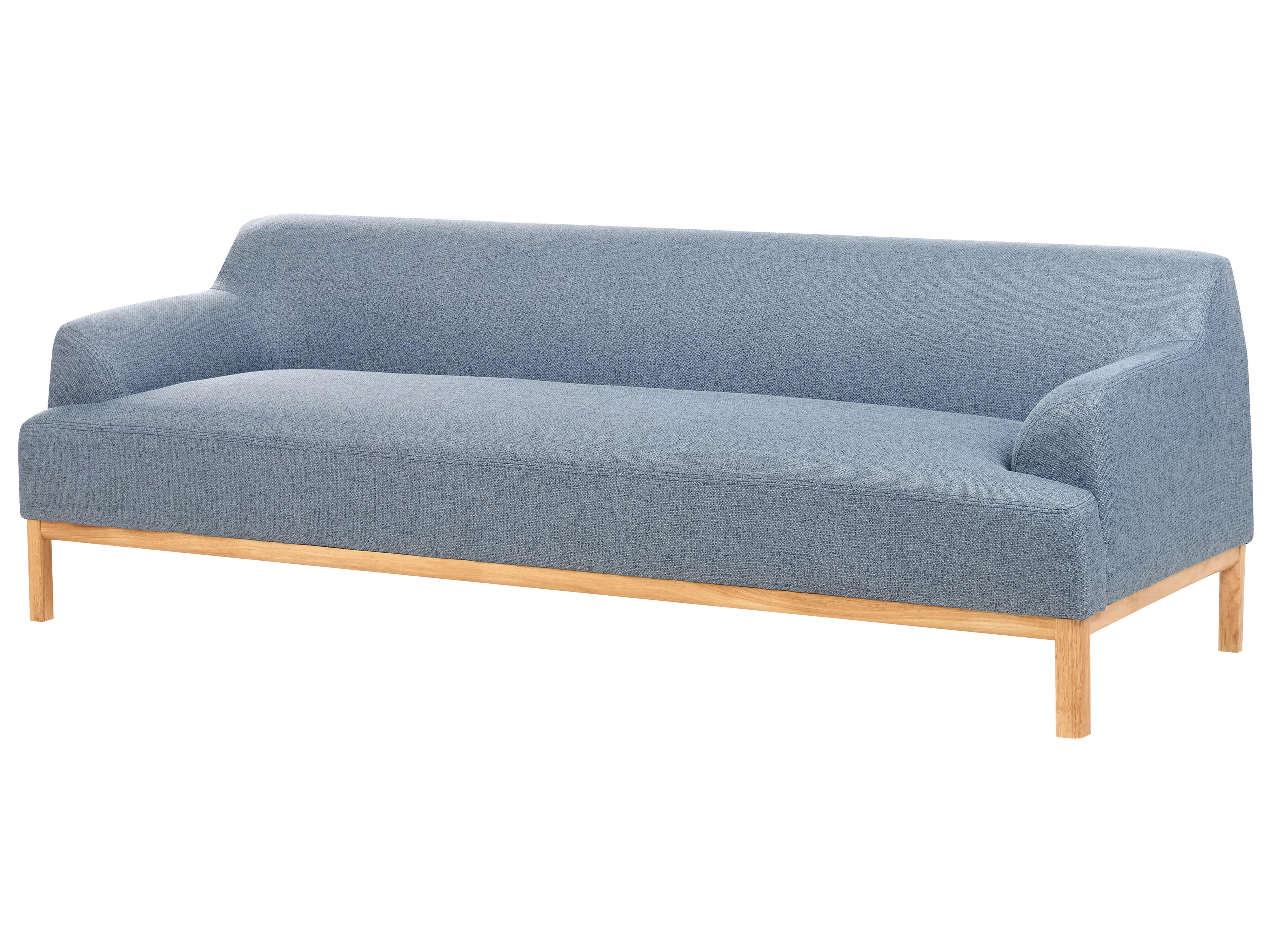 Bank 3-zits SOSJO Stof Blauw