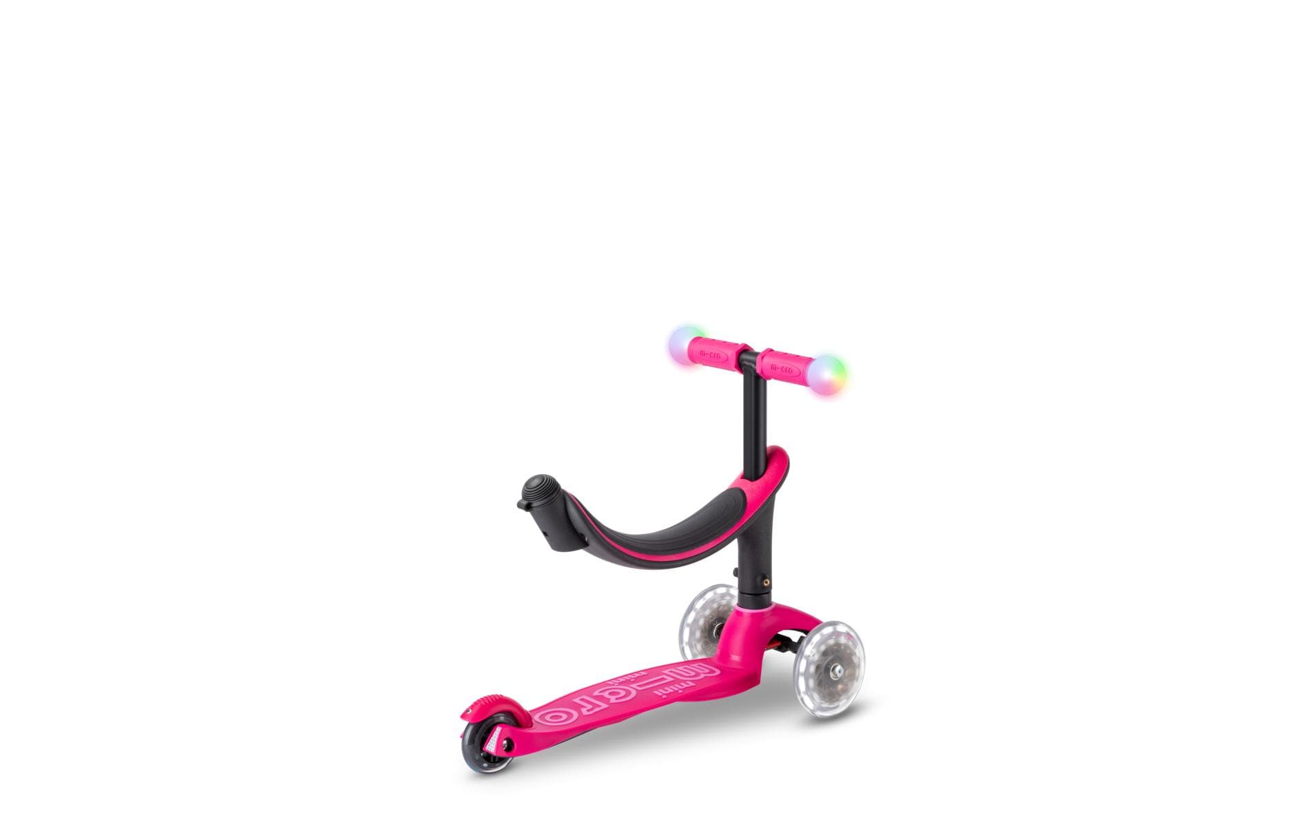 Kickboard Mini2Grow Deluxe Magic LED, PinkAll-in-one Scooter für die ersten Lebensjahre