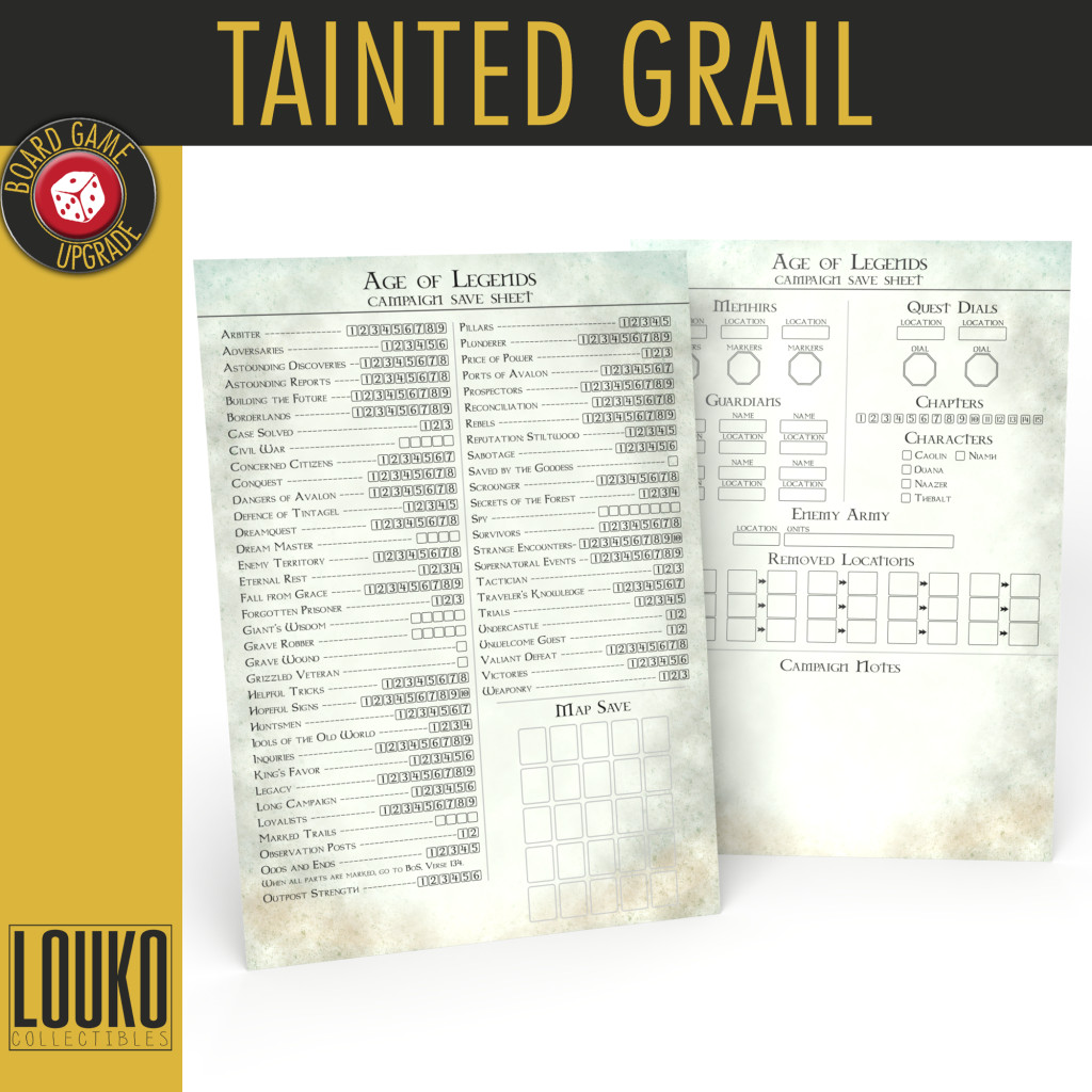 Journaux de campagne réinscriptibles pour Tainted Grail - Toutes les campagnes