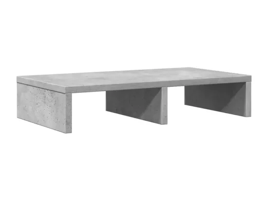 Support de moniteur gris béton 50x27x10 cm bois d'ingénierie