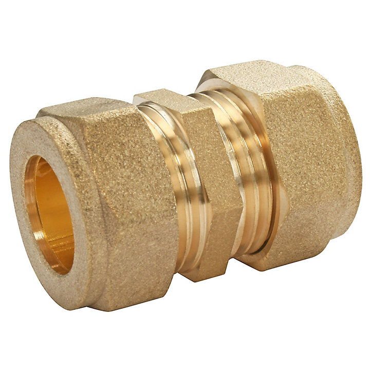 Jonction égal bicône à bague laiton pour tube cuivre Ø14